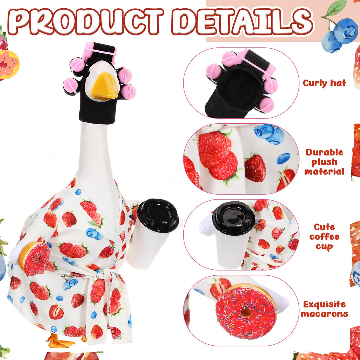 Shyyween Lady Goose Outfit donut accessory introduces playful detail to garden statues.