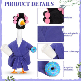 Shyyween donut accessory paired with bathrobe on statue.