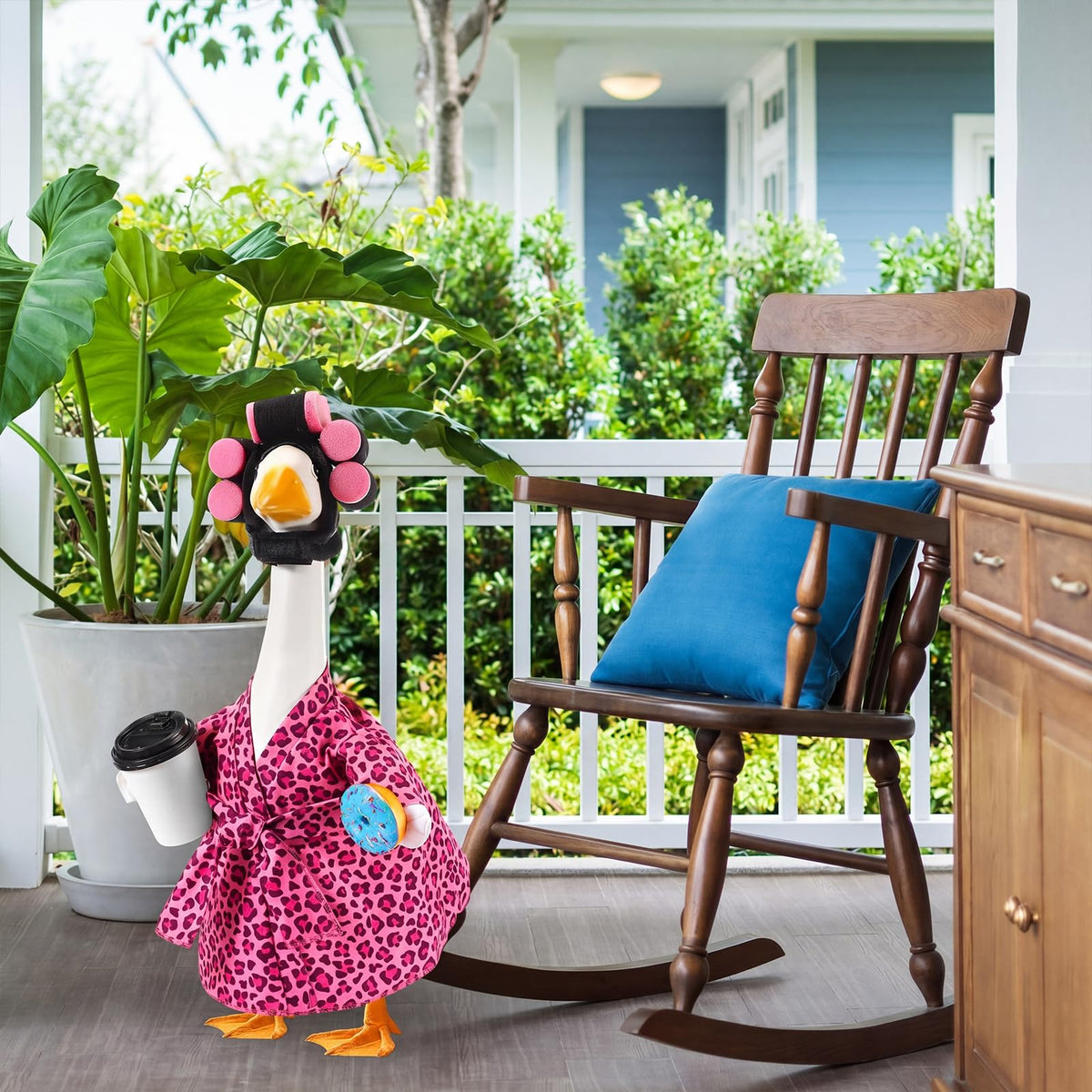 Shyyween porch goose outfit for 23-inch geese creates a stylish outdoor look.