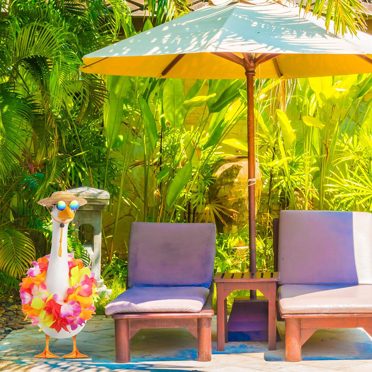 Shyyween colorful goose outfit bright hues elevate garden party ambiance