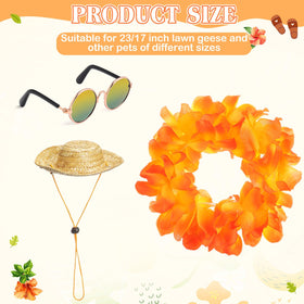Shyyween goose outfit with Hawaiian lei creates festive garden vibes.