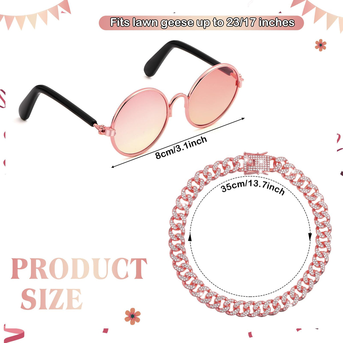 Shyyween sunglasses goose outfit with metal frames elevates lawn decor
