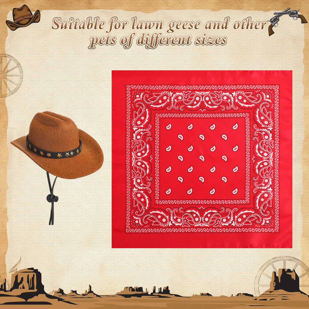 Shyyween goose outfit with red bandana scarf for outdoor party decor.