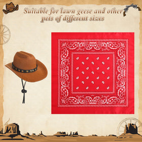 Shyyween goose outfit with red bandana scarf for outdoor party decor.