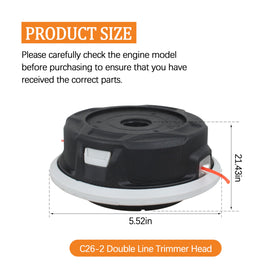 Sialvnd C26-2 trimmer head compatibility guide shows Stihl models.