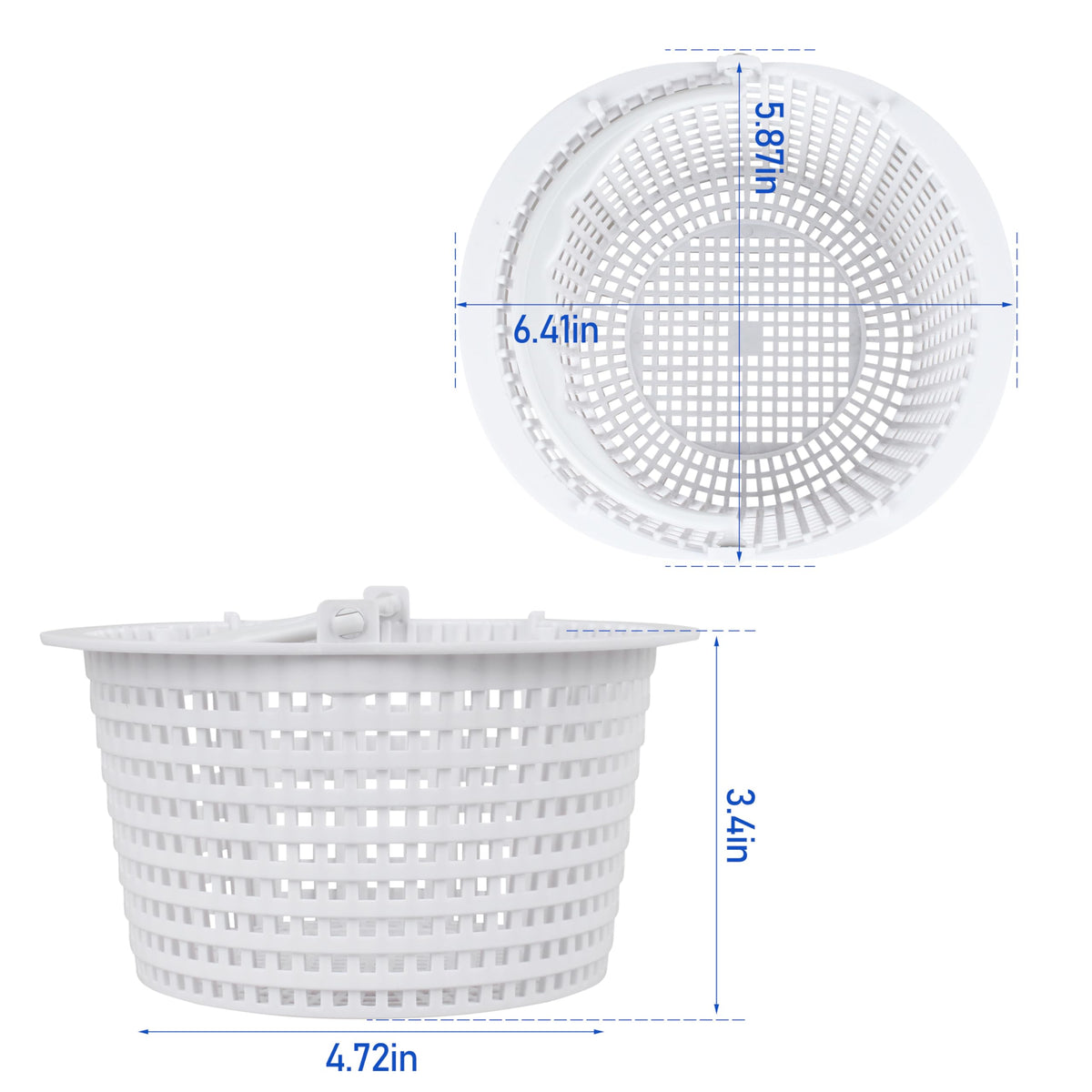 Sialvnd SPX1091C basket side view demonstrates durable plastic construction for long-lasting pool use