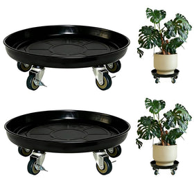 SIAMO 16-inch heavy-duty plant caddy frame supports large pots with easy mobility.