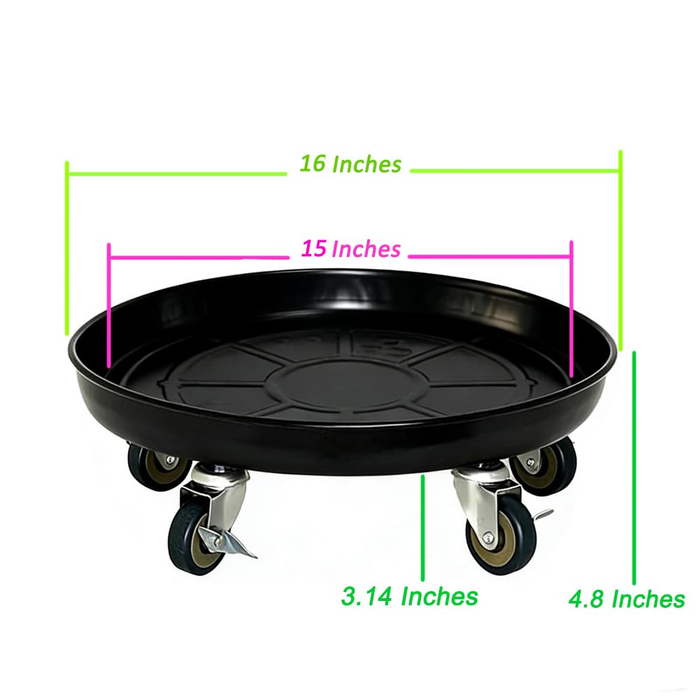 SIAMO lockable wheels stabilize heavy planters when parked.