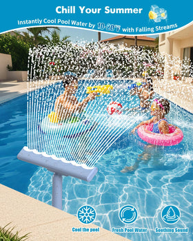Sibada mist mode delivering cooling spray for a refreshed pool area.