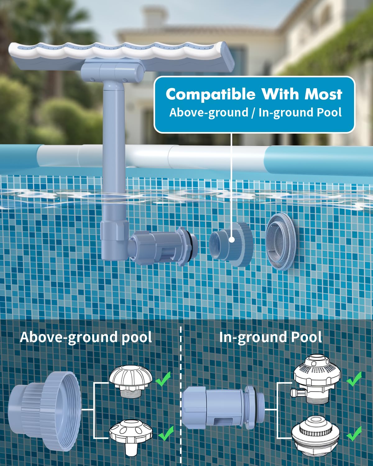 Sibada water-pressure regulator to modulate spray height.