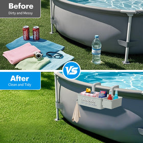 Sibada durable plastic poolside basket resists sun and heat.