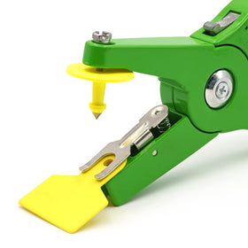 SICHOWEL Ear Tag Pliers in use with pig, versatile tagging task on farm
