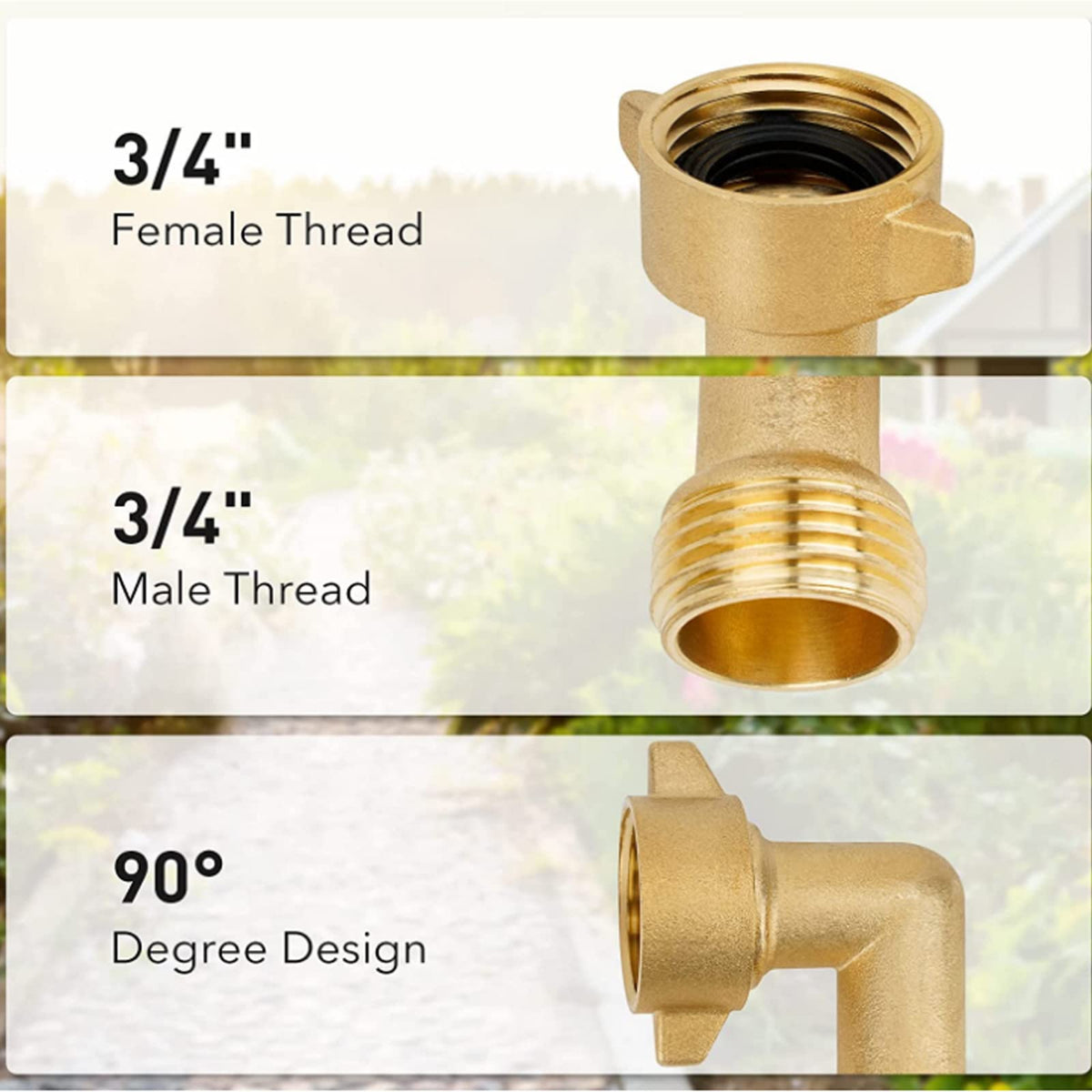 SICILAMIU 360-degree rotation elbow reduces hose strain during use.