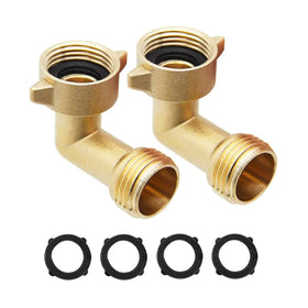SICILAMIU 90-degree hose elbow close-up highlights durable brass build for outdoor connections.