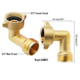SICILAMIU durable hose elbow with included washers helps prevent leaks.