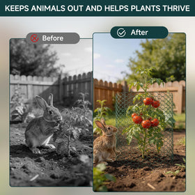 Sidefusi deterrent setup deters rabbits, deer, and birds