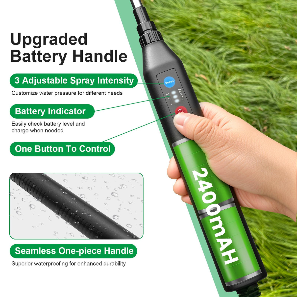 SideKing 16.4-foot hose allows long-range spraying from water sources