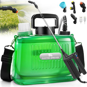 SideKing battery-powered sprayer with 1.35 gallon tank for even lawn coverage