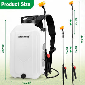Bottom drain design on SideKing sprayer allows easy chemical drainage.