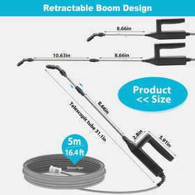 SideKing IPX4-rated wand withstands yard humidity during use.