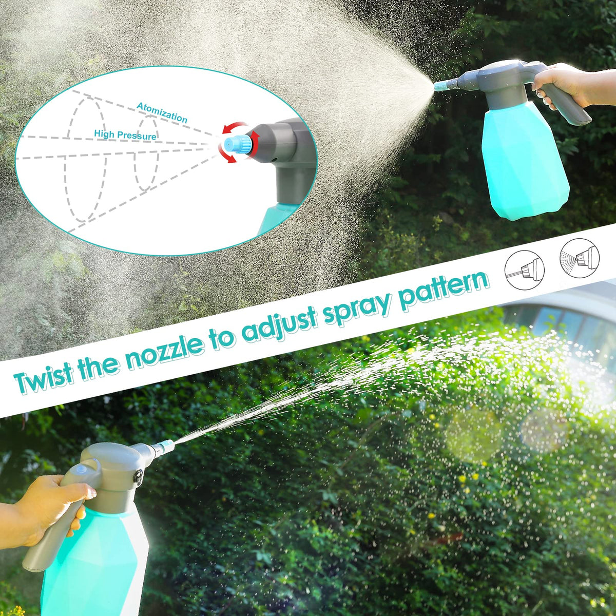 SideKing one-button operation minimizes hand strain during spraying.