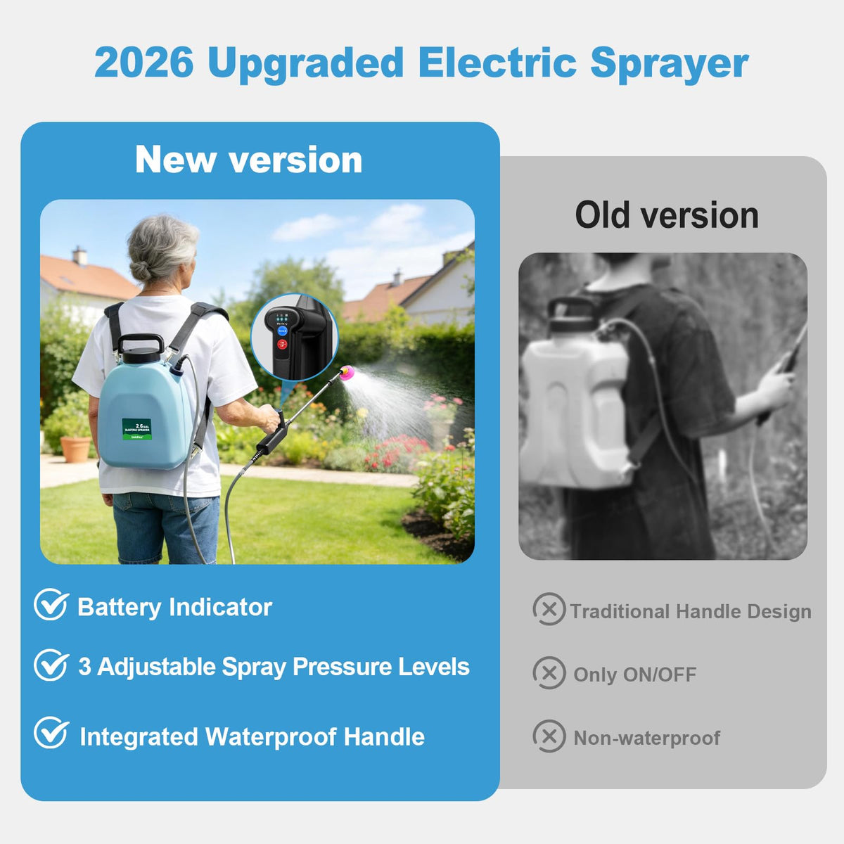 SideKing sprayer clear tank view showing liquid level for precise mixing