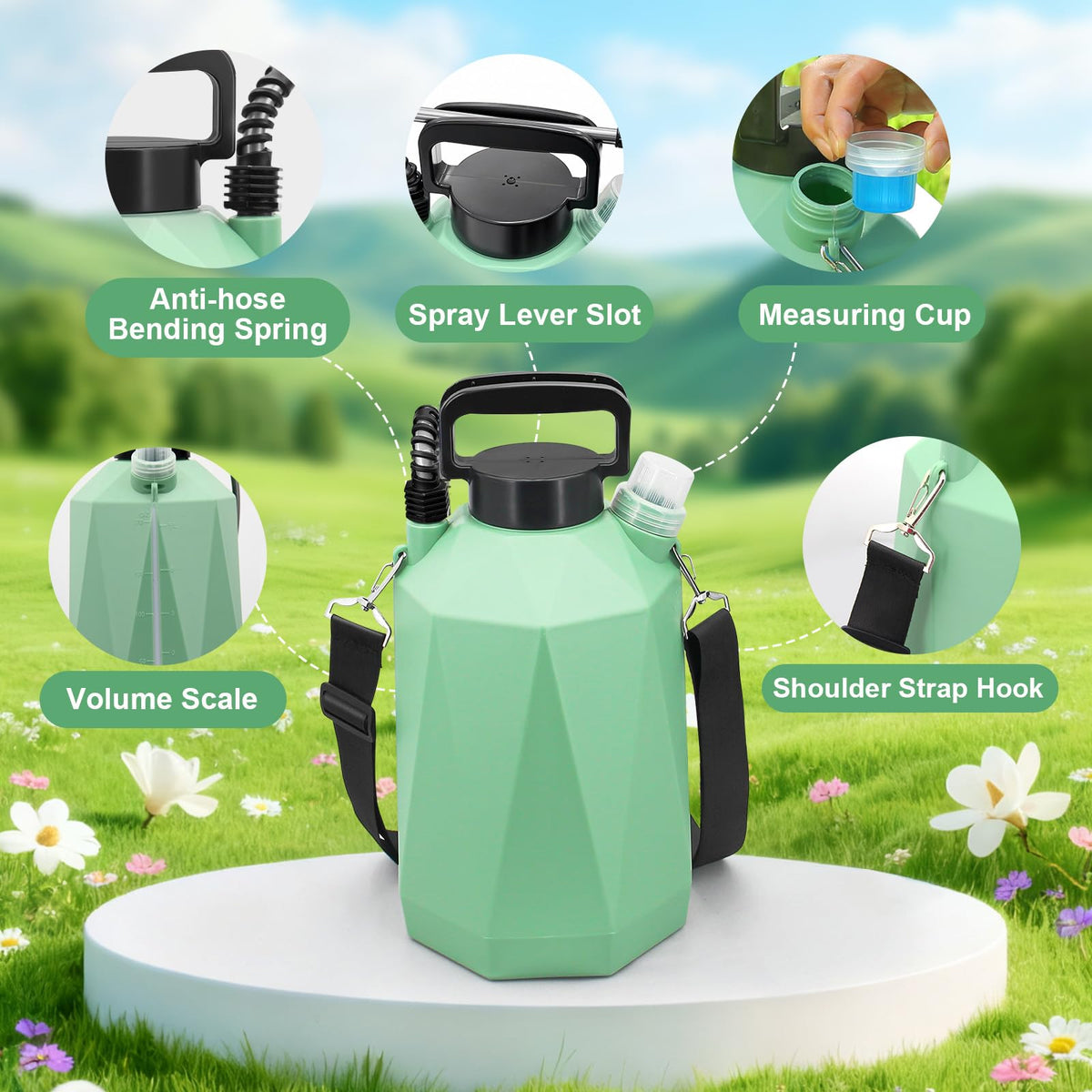 SideKing sprayer ergonomic handle reduces fatigue during long sessions.