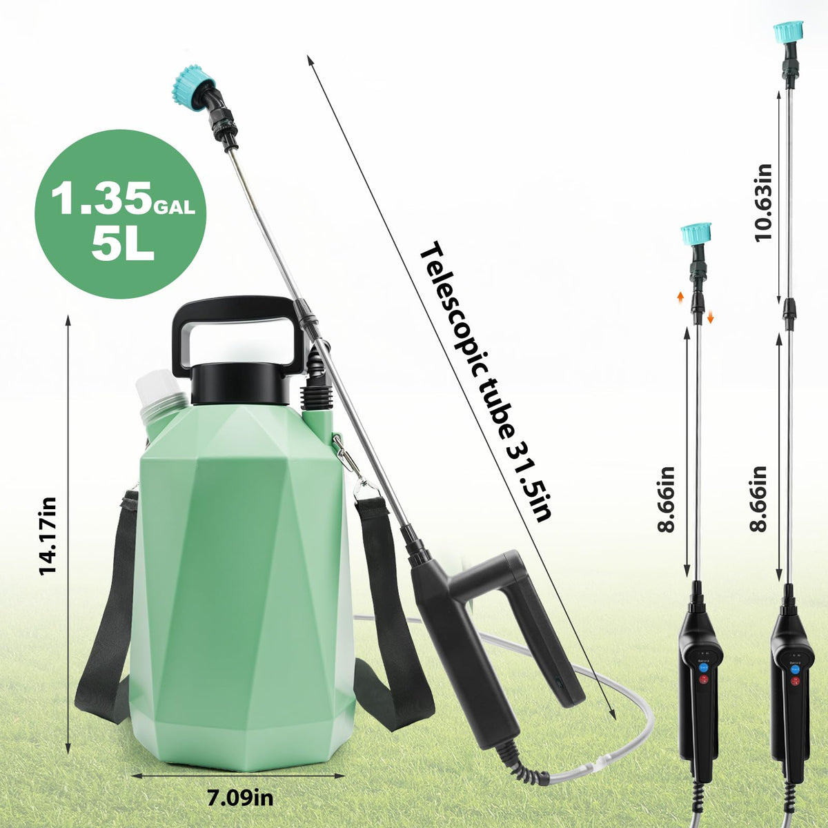 SideKing sprayer adjustable shoulder strap for comfortable, stable carrying.