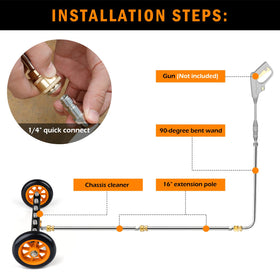 Siebwin pressure washer attachment handles up to 4000 PSI for powerful cleaning.