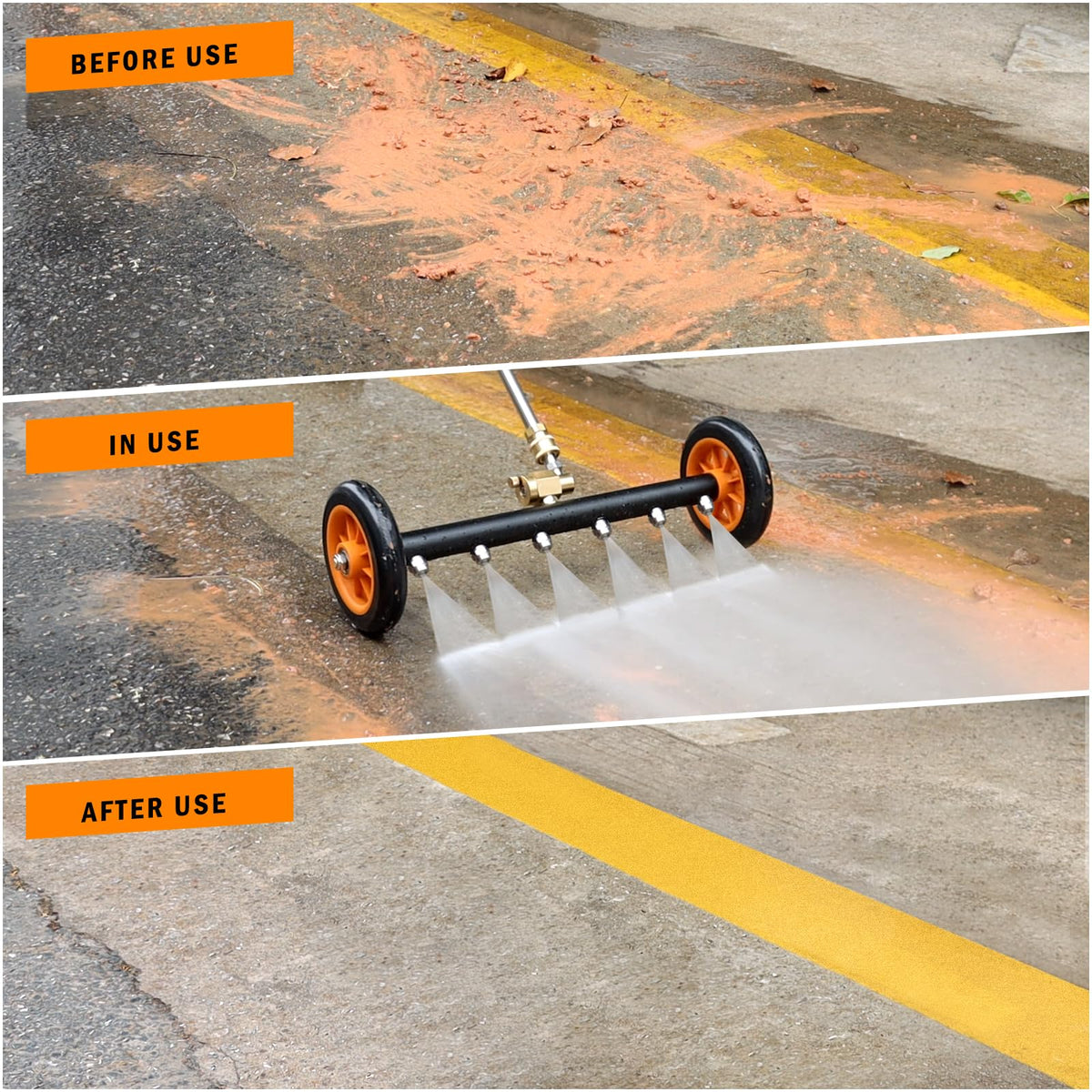 Siebwin underside cleaner works under the vehicle to tackle oil and road grime.