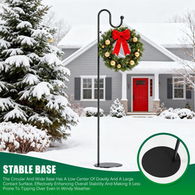 SIECCY freestanding base prevents tipping on walkways and porches.