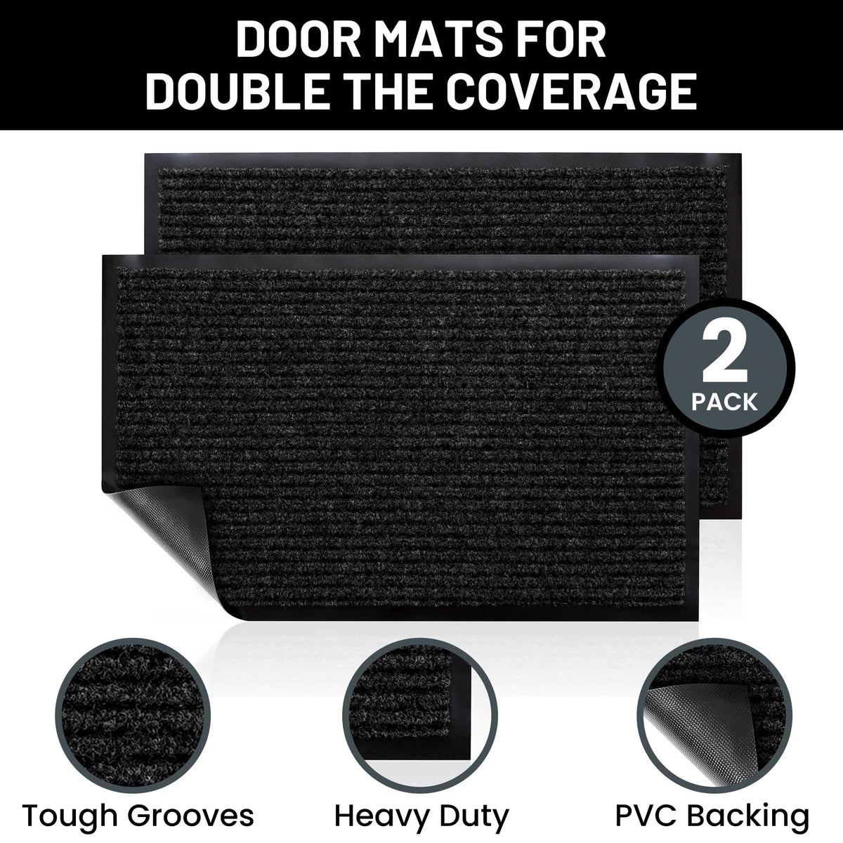 Sierra Concepts entryway mat ribbed texture traps debris before stepping inside