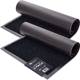 Sierra Concepts front door mat ribbed black 30x17 for durable dirt scraping at entry