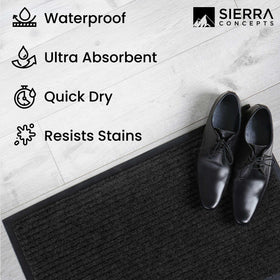 Sierra Concepts ribbed doormat scrapes dirt and dries quickly