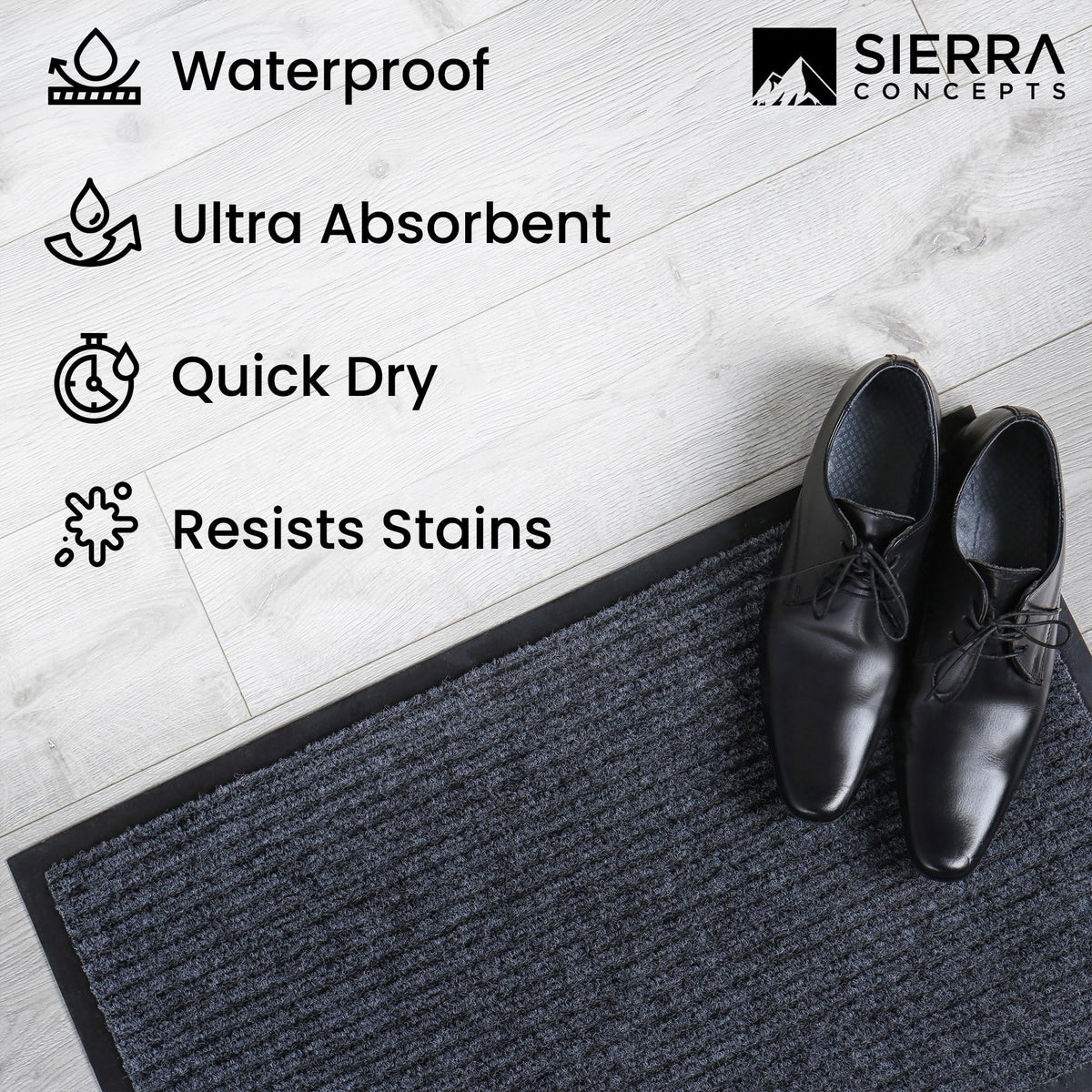 Sierra Concepts high-traffic mud-shoe entryway mat for mud season