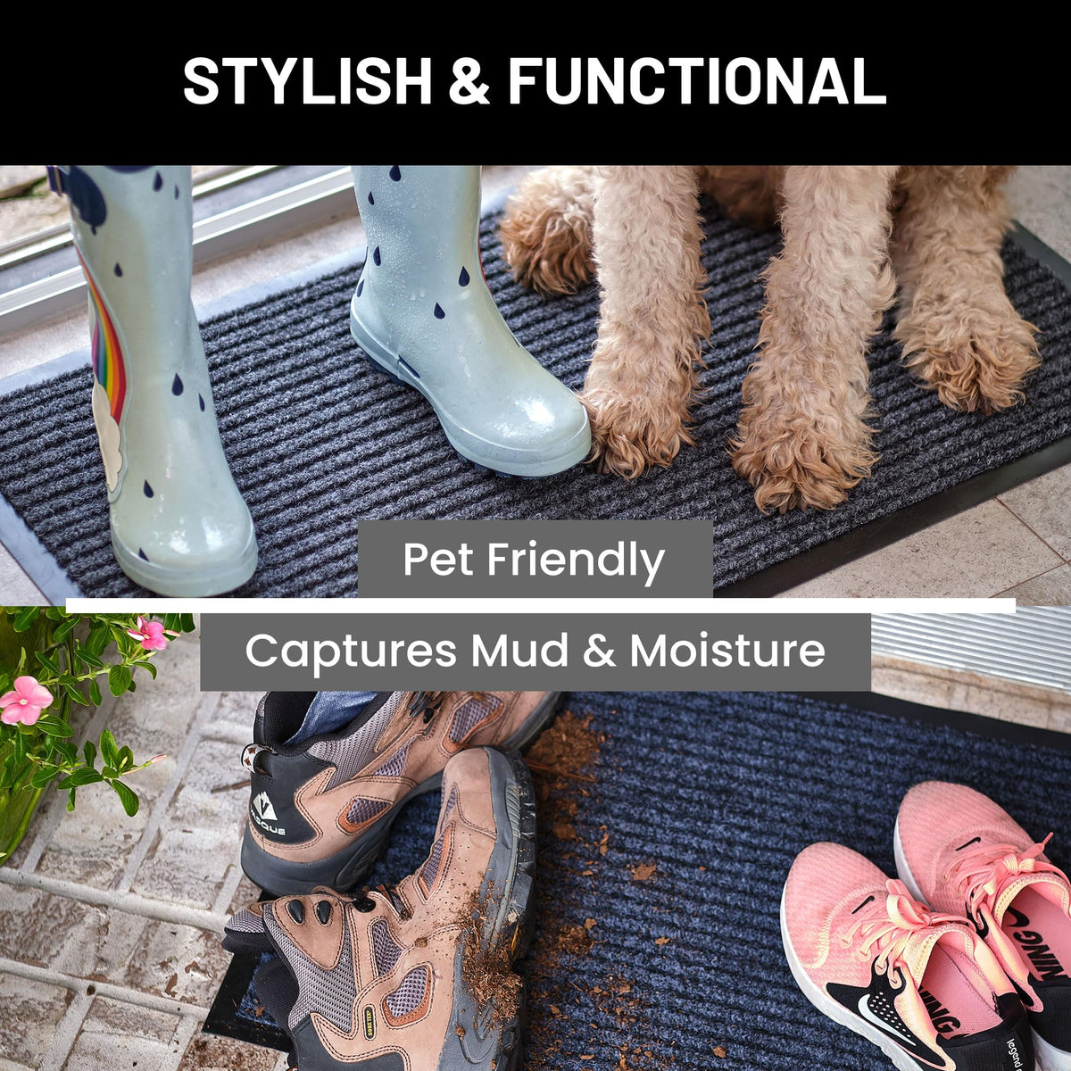 Sierra Concepts non-slip back mat suitable for porches and entryways