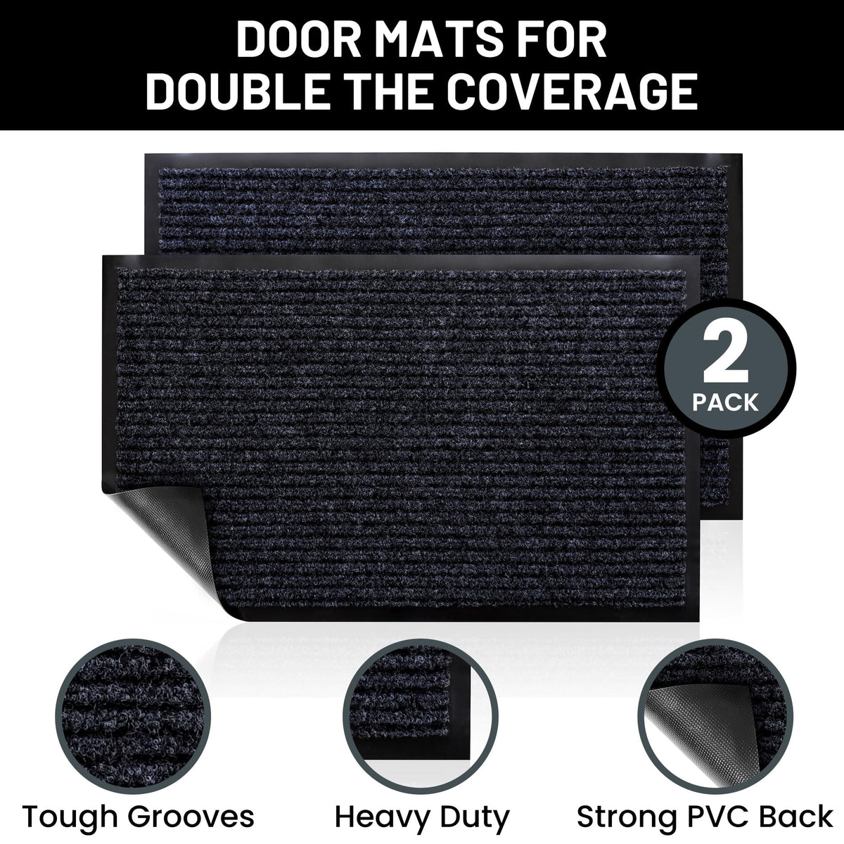 Sierra Concepts ribbed door mat with dirt-scraping texture for busy entryways