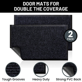 Sierra Concepts ribbed door mat with dirt-scraping texture for busy entryways