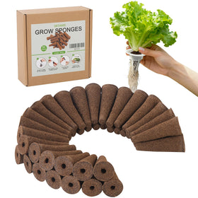 SIETAMIS hydroponic sponges 50-pack enable efficient seed setup and root growth