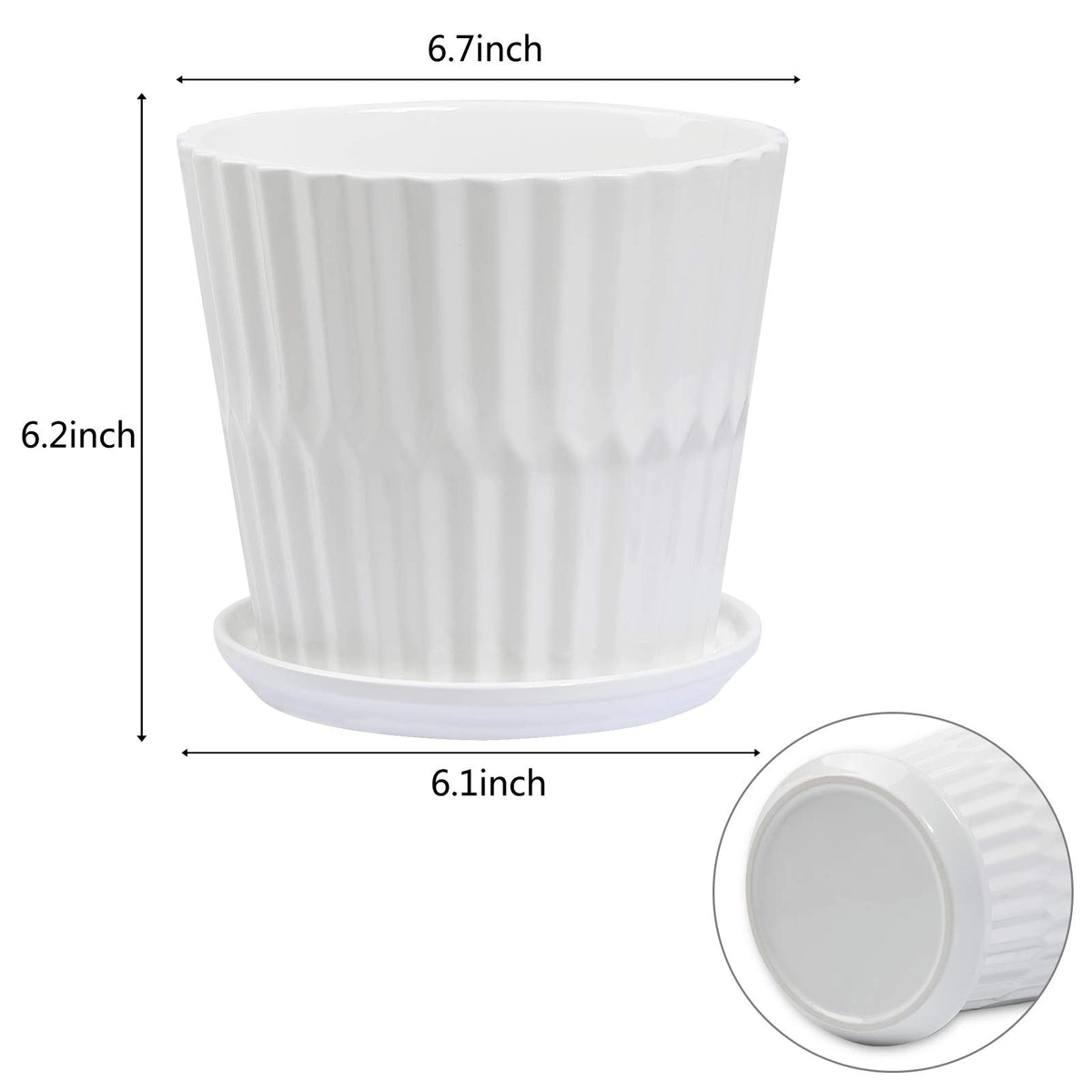 Sietpoek two-pack white planter set ideal for succulents and small snake plants.