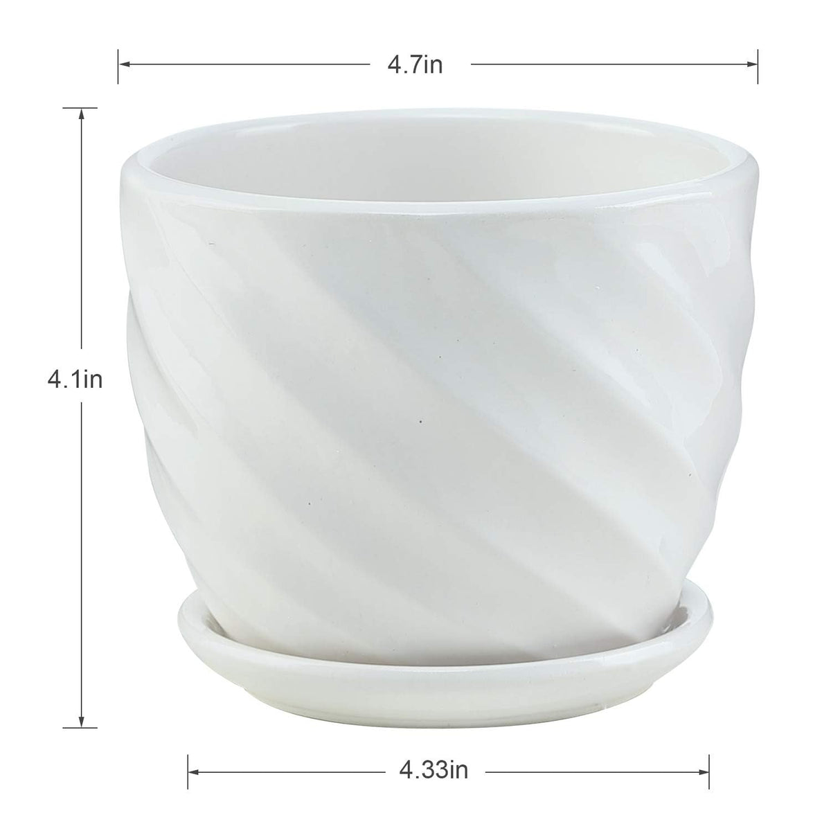 Sietpoek snake plant pot set of four white cylinders for shelves.