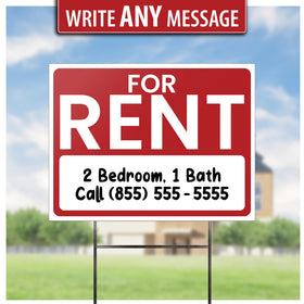 SignHero blank space allows writing contact details for tenants