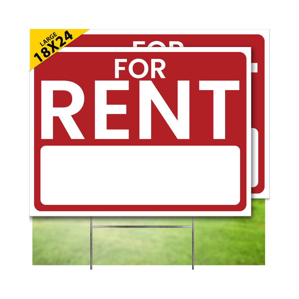 SignHero For Rent Sign 24x18 double-sided boosts listing visibility