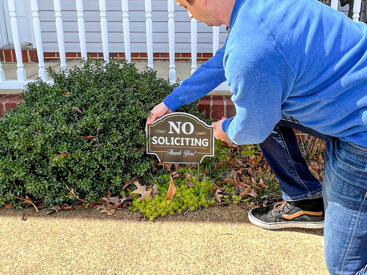Signs Authority front door display helps set respectful boundaries for visitors.