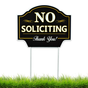 Signs Authority No Soliciting Sign front view communicates a clear message to visitors.