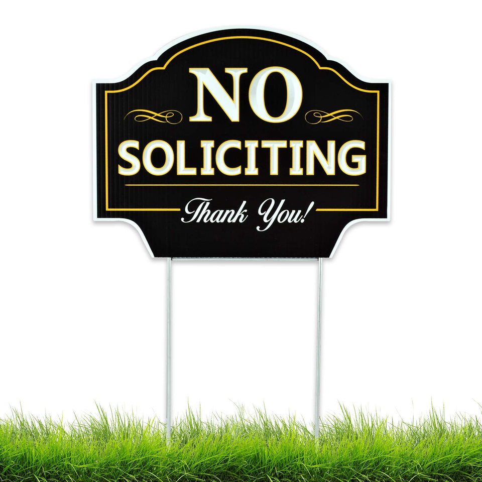 Signs Authority No Soliciting Sign front view communicates a clear message to visitors.