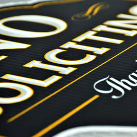 Signs Authority non-reflective finish improves readability in varied lighting.