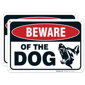 Sigo Signs Beware of Dog sign 10x7 inches, highly visible for curbside warning