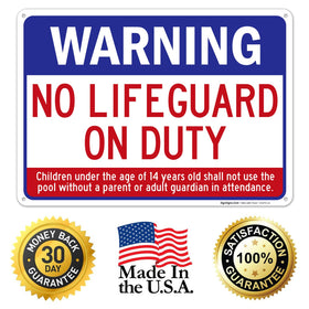 Sigo Signs outdoor pool sign withstands sun and rain for long-term use.