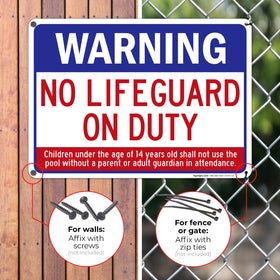 Sigo Signs rust-free aluminum sign resists weather while communicating pool safety.